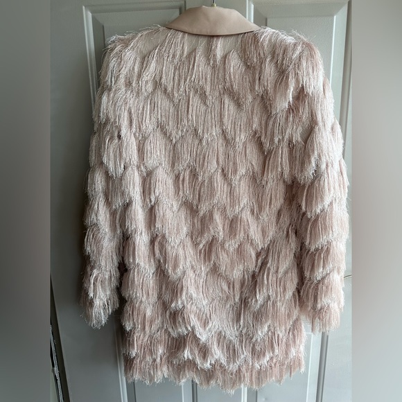 River Island blush Midi Wrap fringe Dress/Jacket SZ 10 eur (US) 6 - Picture 6 of 6